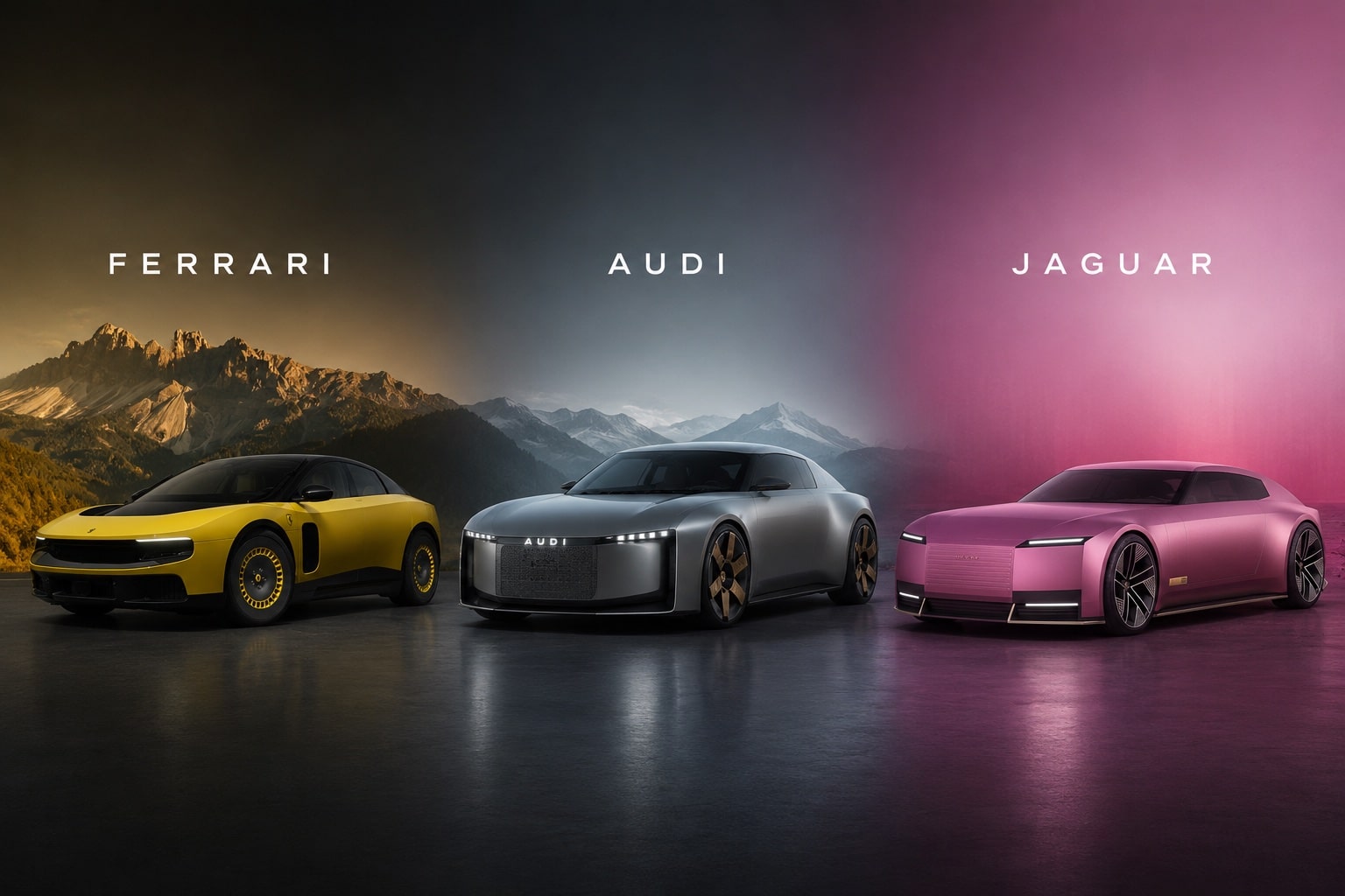 Ferrari Jaguar Audi