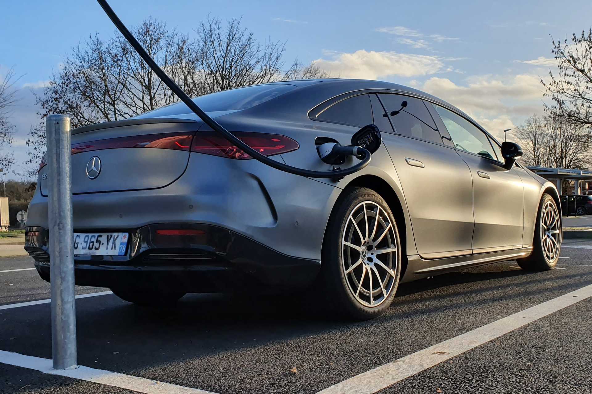 Mercedes EQS 450+ recharge rapide autoroute