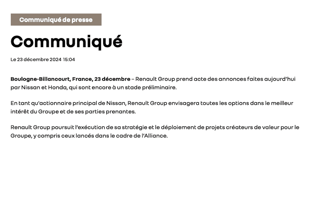 Renault Honda Nissan