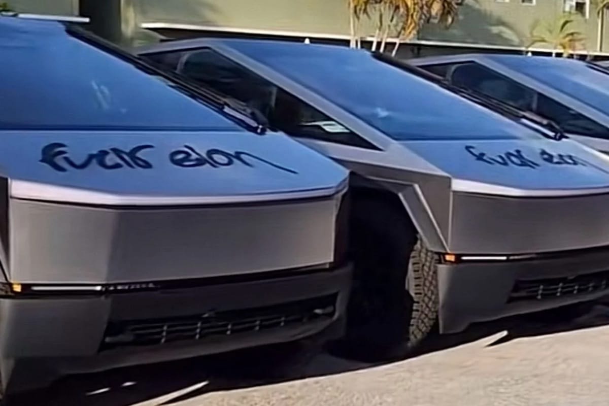 Vandalisme Tesla Cybertruck